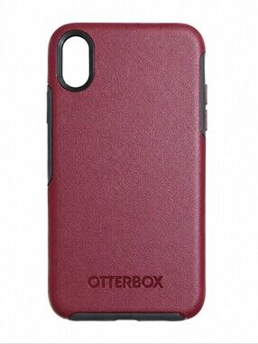 OtterBox Symmetry Series Burgundy Red Gray Case for Apple iPhone X XS